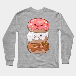 Kawaii Donuts Long Sleeve T-Shirt